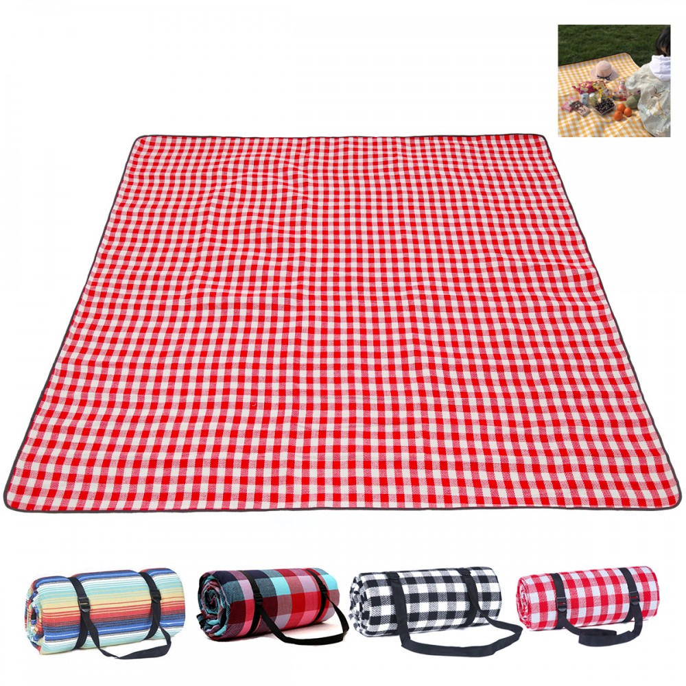 Large Picnic Blanket with Waterproof Backing with Logo