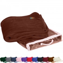 Soft Micro Plush Blankets w/ Custom Imprint, USA Decorated (50" x 60") with Logo