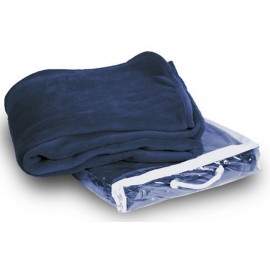 Custom Micro Plush Coral Fleece Blanket --50X60 Navy (Embroidered)  Custom Micro Plush Coral Fleece Blanket --50X60 Navy (Embroidered)