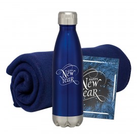 Logo Branded Fleece Blanket & Tumbler Combo Set