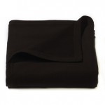 Logo Branded Black Sweatshirt Jersey Fleece Blanket