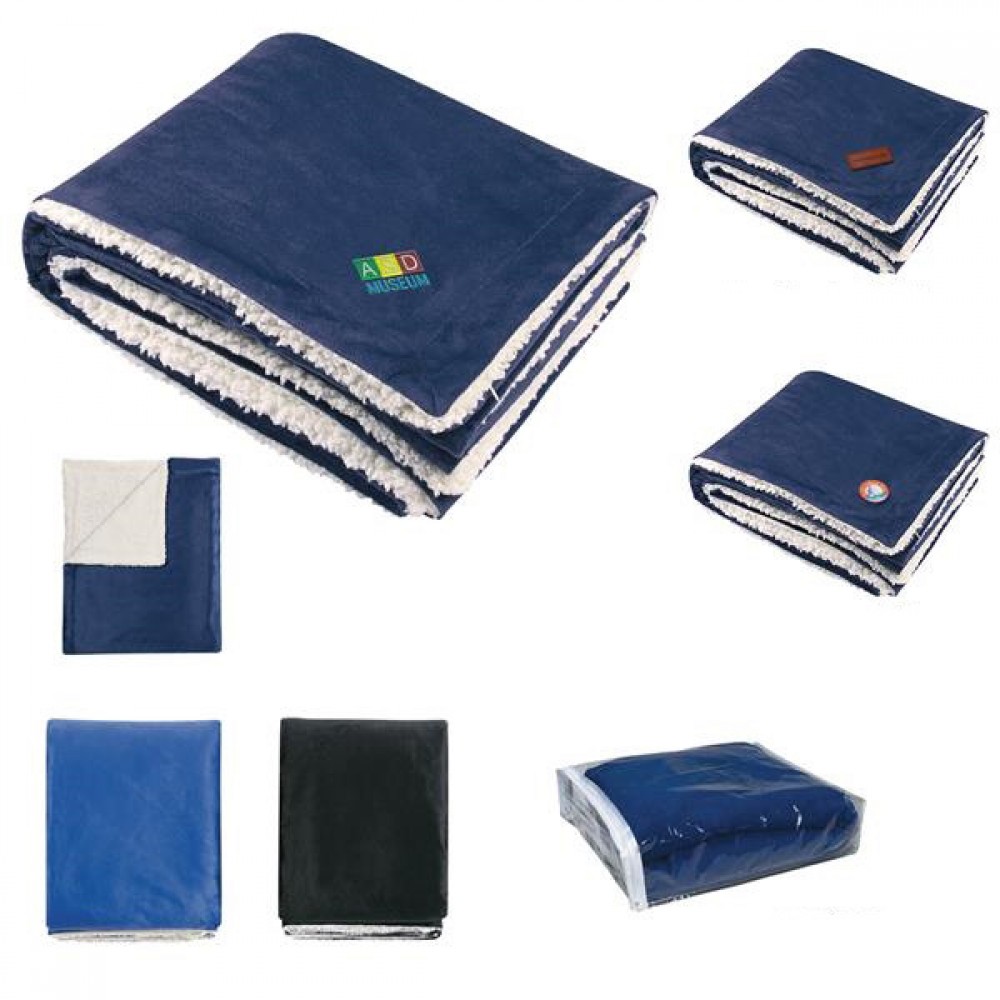 Sherpa Blanket Logo Branded Sherpa Blanket Logo Branded