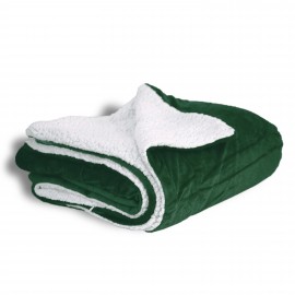 Logo Branded Micro Mink Shepra Blanket Forest (50" X 60")