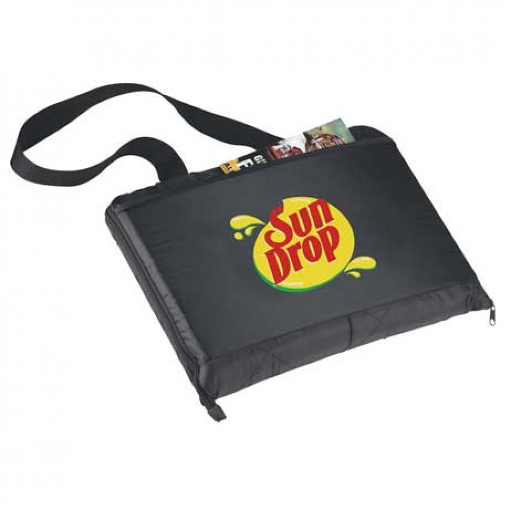 Logo Branded Deluxe Stadium Fleece Seat Cushion Blank