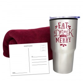 Personalized Fleece Blanket & Tumbler Combo Set