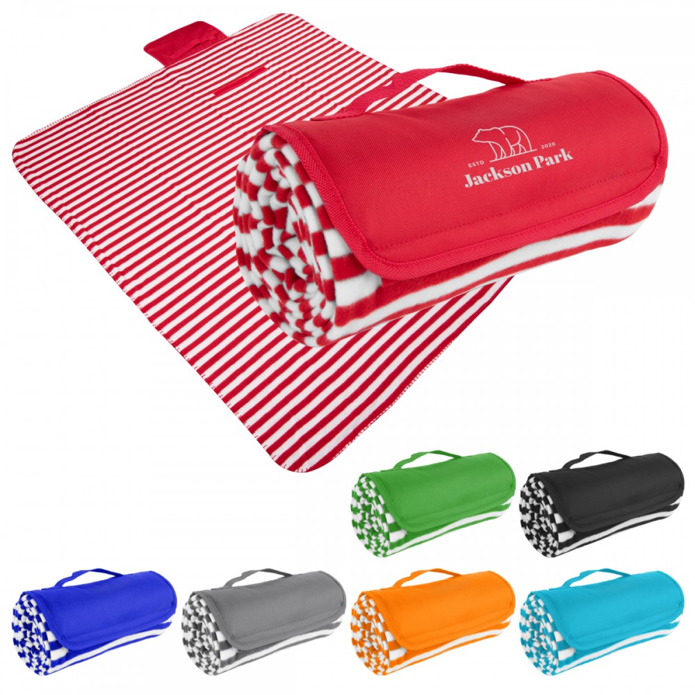 Cabana Roll-Up Blanket with Logo
