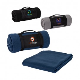 Montana 50" x 60" RPET Blanket with Logo  Montana 50" x 60" RPET Blanket with Logo