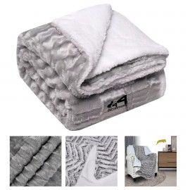 Thickened Imitate Fleece Blanket with Logo  Thickened Imitate Fleece Blanket with Logo