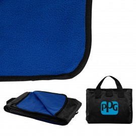 260g Polyester Fleece Picnic Blanket 50" x 60" with Logo