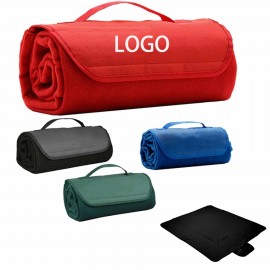 Fleece Blanket Roll Up Gift with Logo  Fleece Blanket Roll Up Gift with Logo