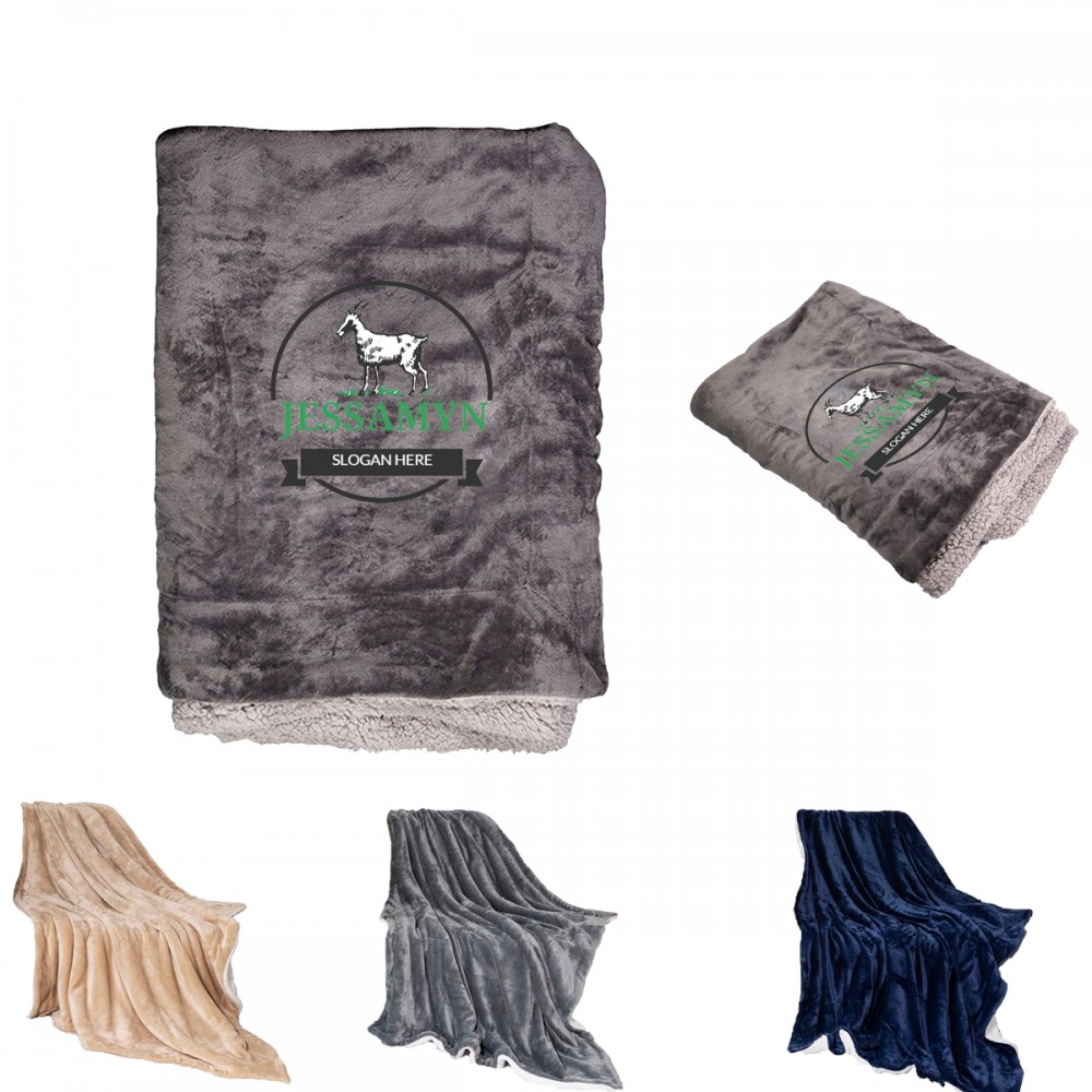 Sherpa Fleece Blanket(Standard Shipped) with Logo