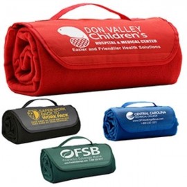 Roll Up Fleece Blanket with Logo  Roll Up Fleece Blanket with Logo