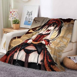 Logo Branded Customized Full Color Imprint Fleece Bed Sofa Blanket