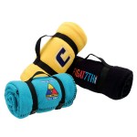Fleece Blanket w/Nylon Strap with Logo