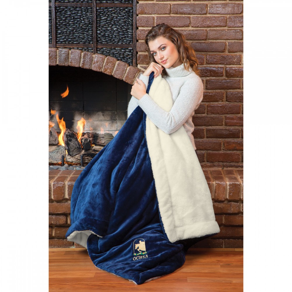 Promotional Plush Comforter Throw Eembroidered)