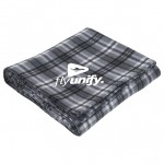 Custom Imprinted Plaid Fleece Blanket