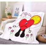Logo Branded 25" x 50" Compact Soft Plush Flannel Throw Sublimation Blanket 300GSM