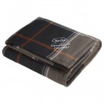 Logo Branded Plaid Fleece Sherpa Blanket