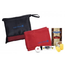 Logo Branded Travel Blanket w/Survival Kit