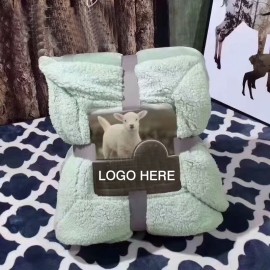 Logo Branded Mink Sherpa Blanket