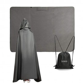 210T Ripstop Polyester 3000pu Waterproof Hooded Camping Blanket with Logo  210T Ripstop Polyester 3000pu Waterproof Hooded Camping Blanket with Logo