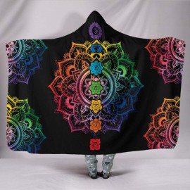 Promotional 50" x 80" Hooded Sherpa Crystal Velvet Throw Sublimation Cloak Blanket