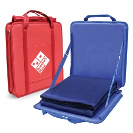 Portable Stadium Seat & Blanket Set with Logo