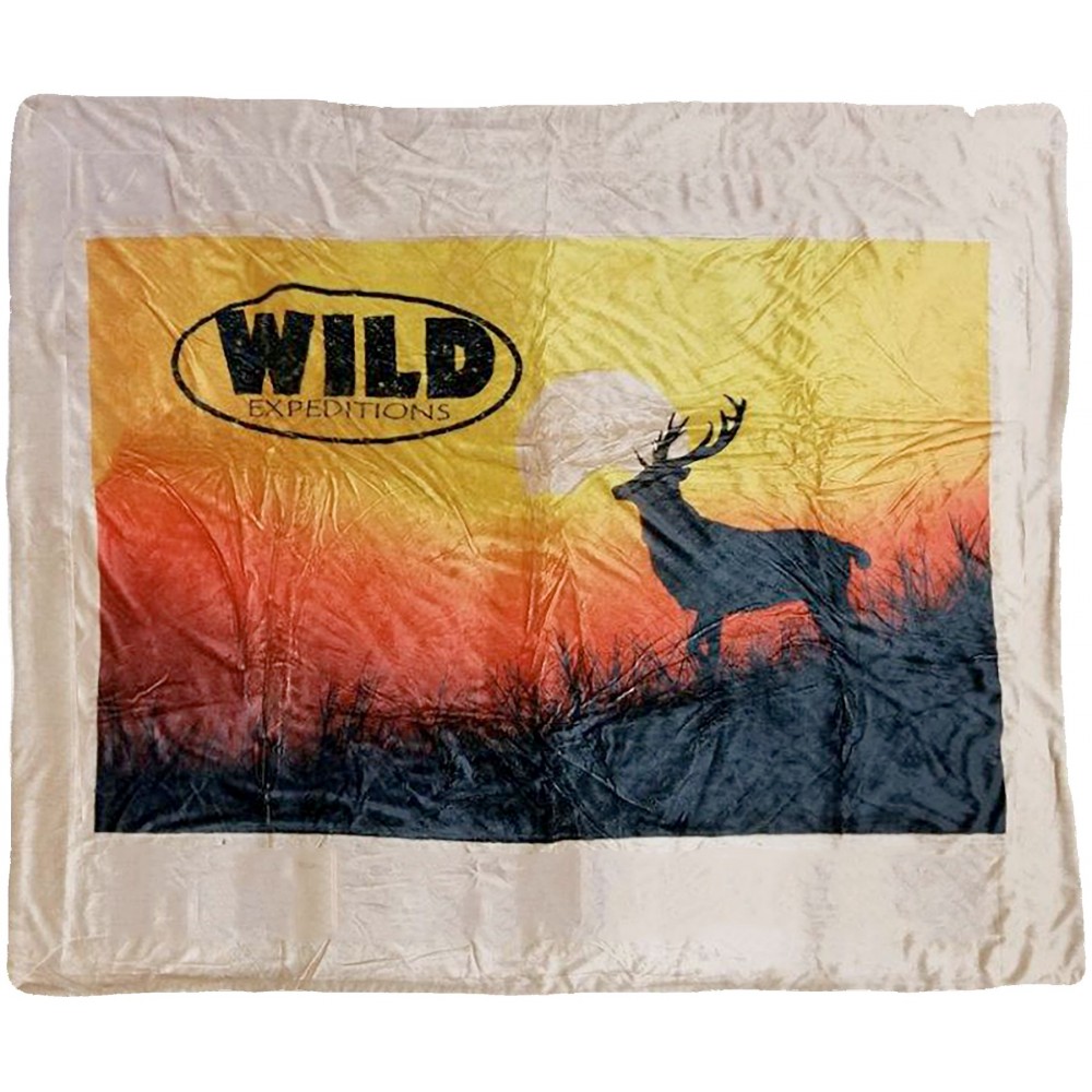 Sublimated Micro Mink Sherpa Blanket 50" X 60" with Logo