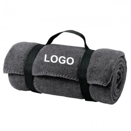 Logo Branded Portable Camping Picnic Fleece Blanket