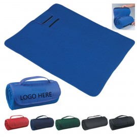 Roll Up Picnic Blanket with Handle with Logo