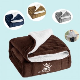 Promotional Fleece Micro Mink Sherpa Blanket
