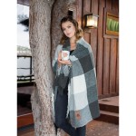 Personalized Yorkshire Plaid Wool Blanket (Leatherette Patch)