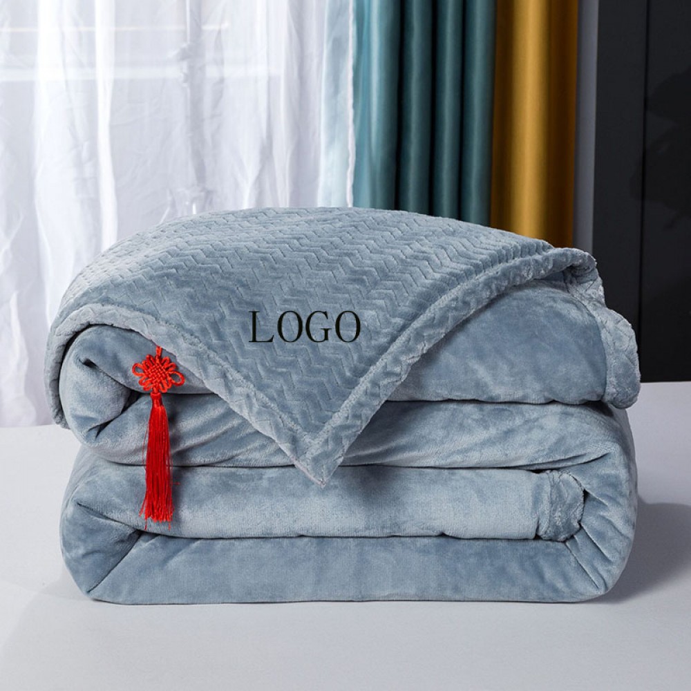 Lamb Wool Blanket with Logo