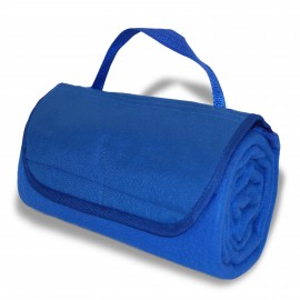 Roll-Up Blanket Royal (47"X 53") with Logo  Roll-Up Blanket Royal (47"X 53") with Logo