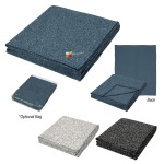 Heathered Fleece Blanket Logo Branded