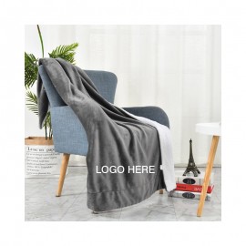 Micro Mink Sherpa Blanket with Logo  Micro Mink Sherpa Blanket with Logo