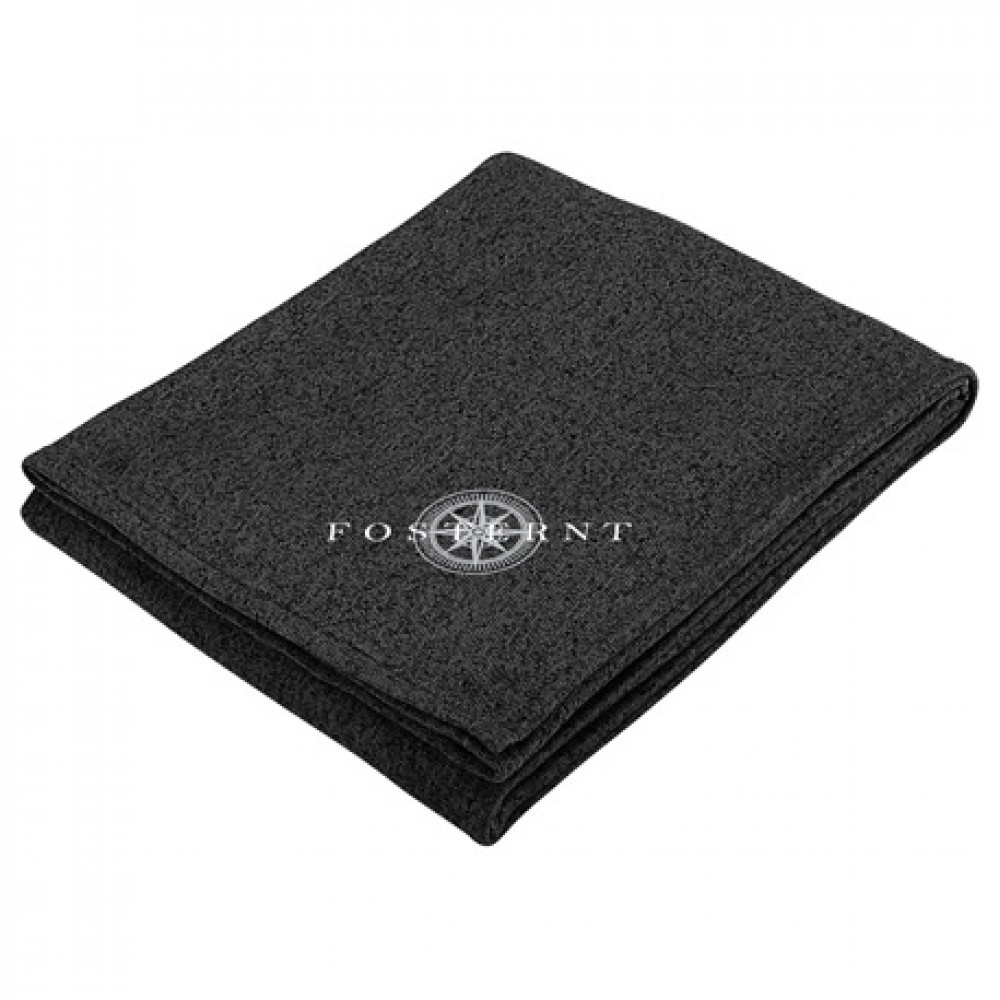 Custom Embroidered Heathered Fleece Blanket Custom Embroidered Heathered Fleece Blanket