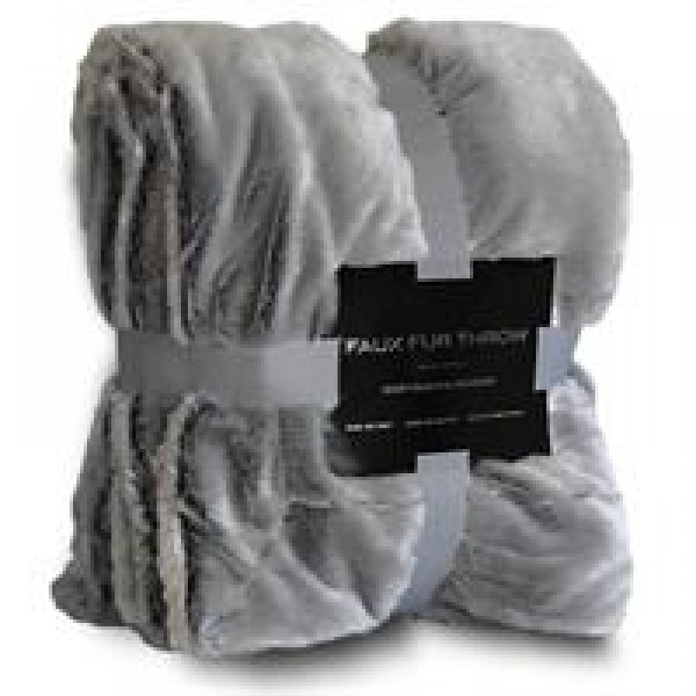 Logo Branded Faux Fur Throw Blanket Logo Branded Faux Fur Throw Blanket
