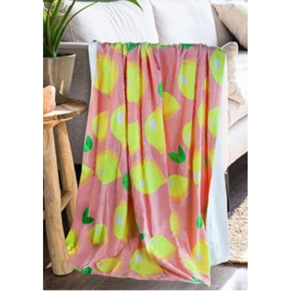 Coral Pink Fleece Blanket (30"x40") with Logo