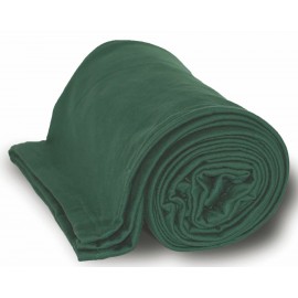 Personalized Sweatshirt Blanket 50"x 60" -- Dark Green/Forest (Screen printed)