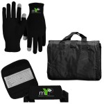 Picnic Blanket, Luggage Grip & Performance Runners Text Gloves Combo Custom Embroidered