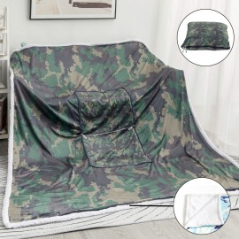 Personalized 60" x 80" Oversize Sherpa Velvet Sublimation Pillow Blanket
