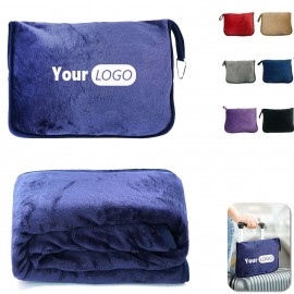 Customized 2 in 1 Airplane Travel Pillow Blanket
