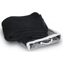 Micro Plush Coral Fleece Blanket --50X60 Black (Embroidered) with Logo  Micro Plush Coral Fleece Blanket --50X60 Black (Embroidered) with Logo