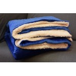 Logo Branded Oversize Micro Mink Sherpa Blanket-- 60"x72" (Embroidered)-- Royal