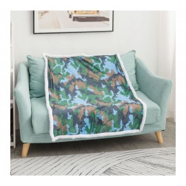30" x 40" Sherpa Velvet Plush Crystal Throw Sublimation Blanket with Logo