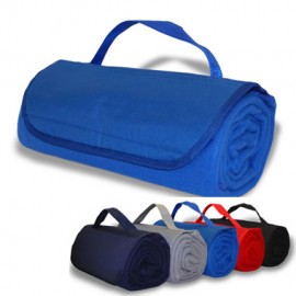 Polyester Roll Up Fleece Blanket with Logo  Polyester Roll Up Fleece Blanket with Logo