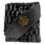 Micro Mink Faux Fur Throw with Logo