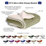 Alpine Fleece Micro Mink Sherpa Blankets Custom Embroidered