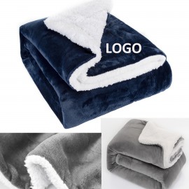 Promotional Embroidered Sherpa Fleece Blanket